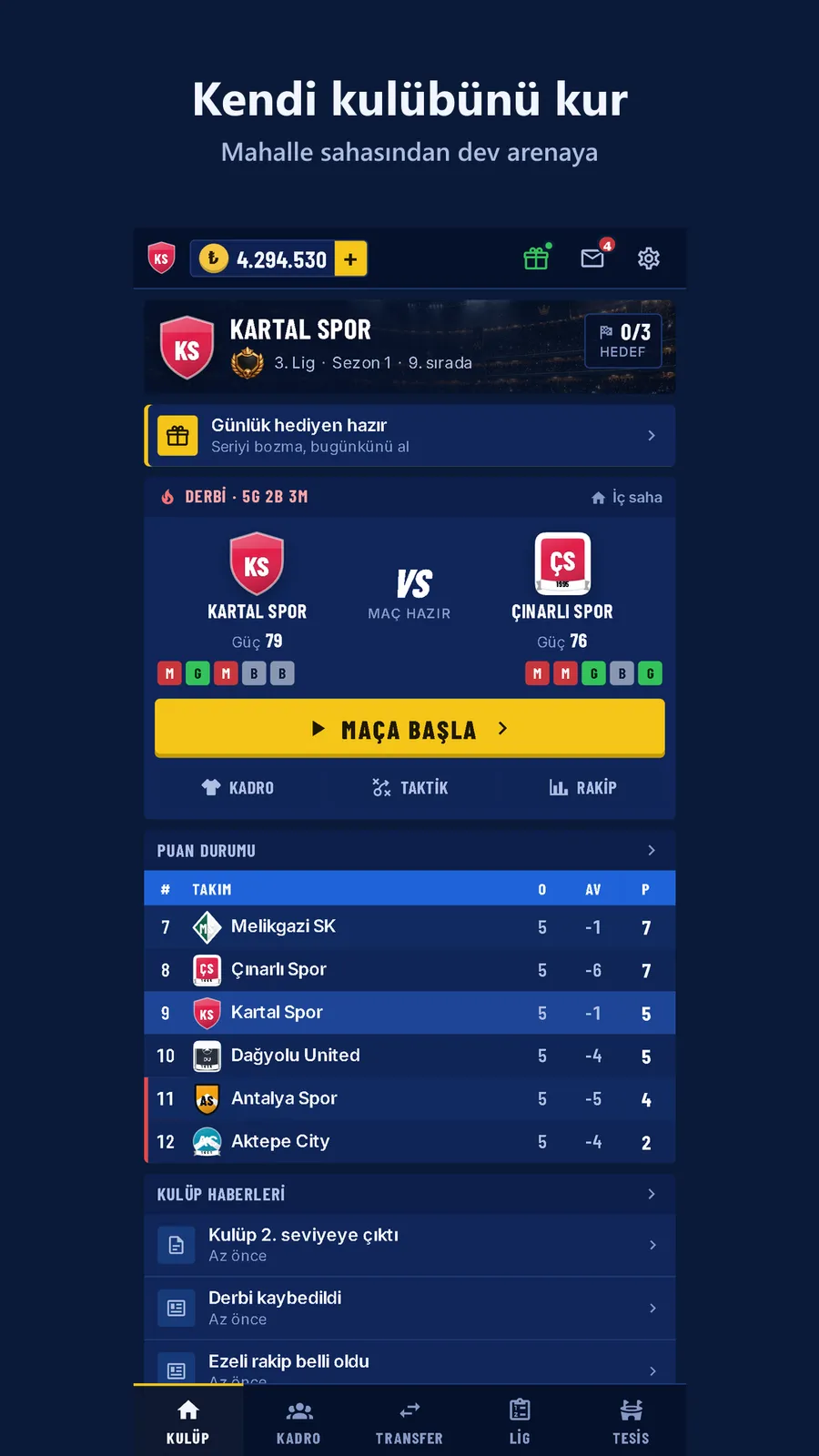 Patron FC: Kulüp Kur ekran görüntüsü 1